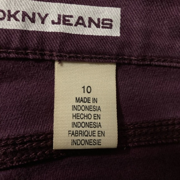 DKNY SOHO Skinny Jeans Women’s Size 10 Burgundy - Picture 4 of 10